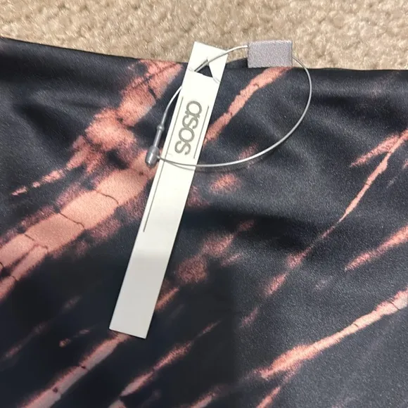 NWT ASOS DESIGN tie dye satin bias mini skirt