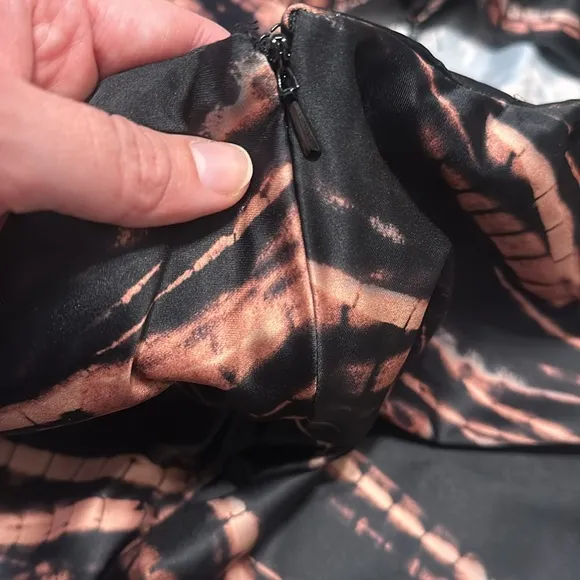 NWT ASOS DESIGN tie dye satin bias mini skirt