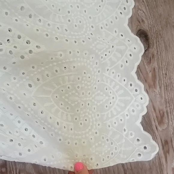 NWT Betsey Johnson White Eyelet Midi Dress Size XSmall