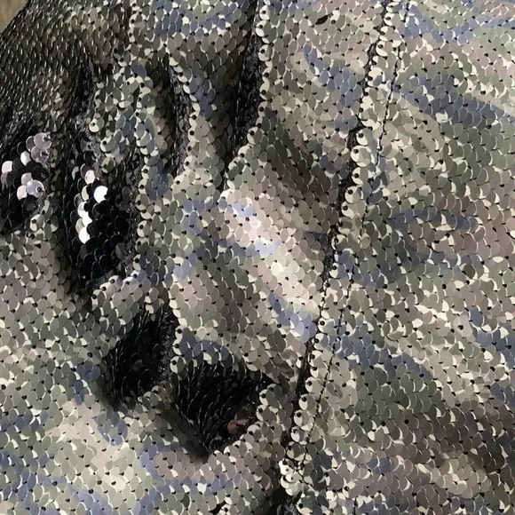 NWT Free People Skinny Sequin Army Mini Skirt Sz 4