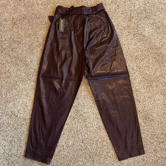 NWT Size 25 Women’s Faux Leather Pants (BLANKNYC) Grape Shake