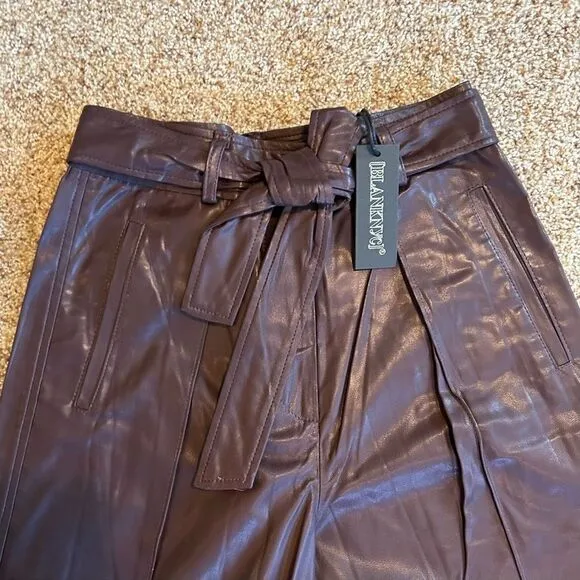 NWT Size 25 Women’s Faux Leather Pants (BLANKNYC) Grape Shake