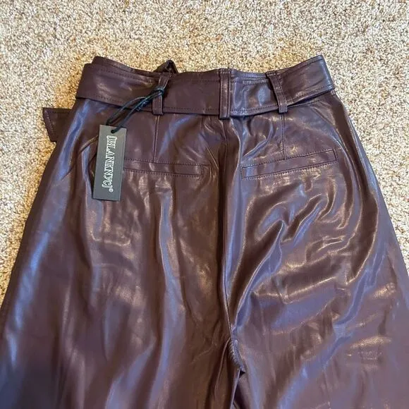 NWT Size 25 Women’s Faux Leather Pants (BLANKNYC) Grape Shake