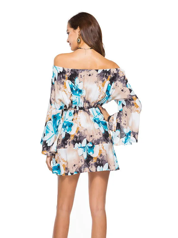 Off Shoulder Long Sleeve Dress