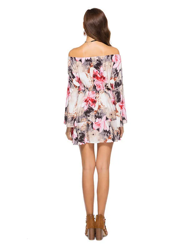 Off Shoulder Long Sleeve Dress