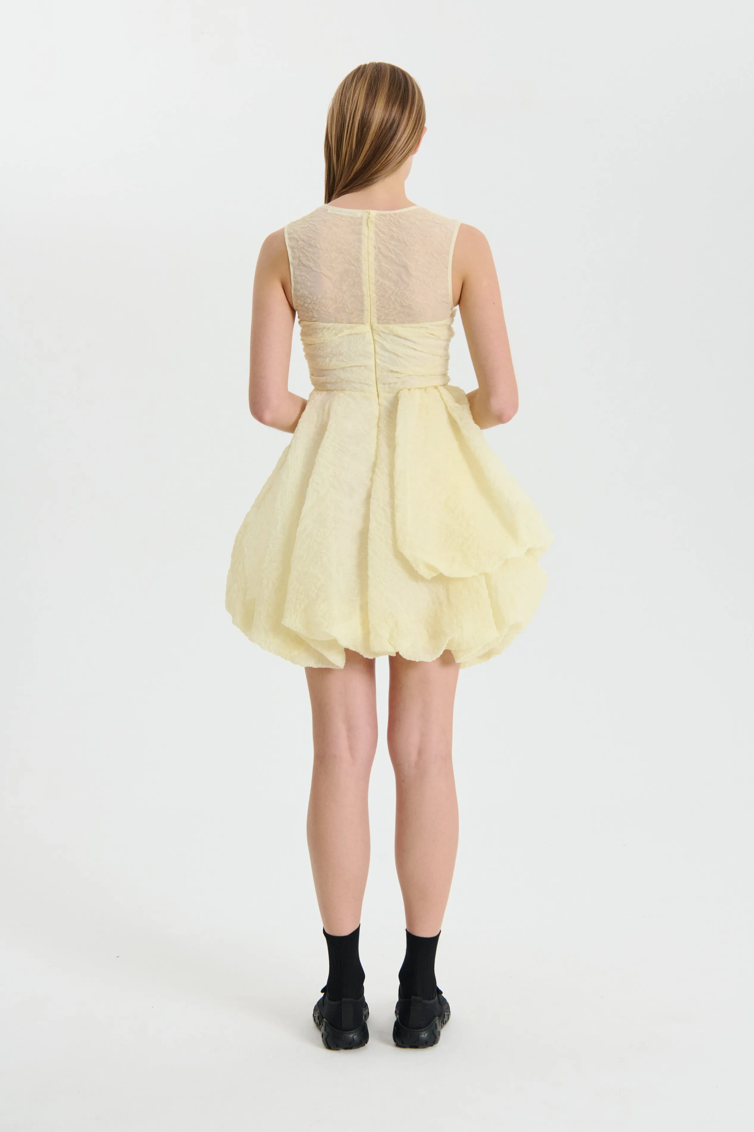OLIVIA | DRESS POSY MATELASS… SOFT YELLOW