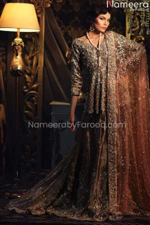 Pakistani Bridal Peplum Lehenga for Wedding #BS155