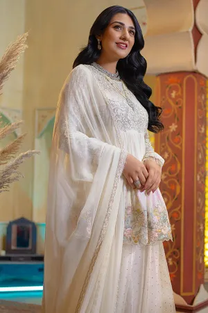 Pakistani Wedding Dress in Frock and Sharara Style
