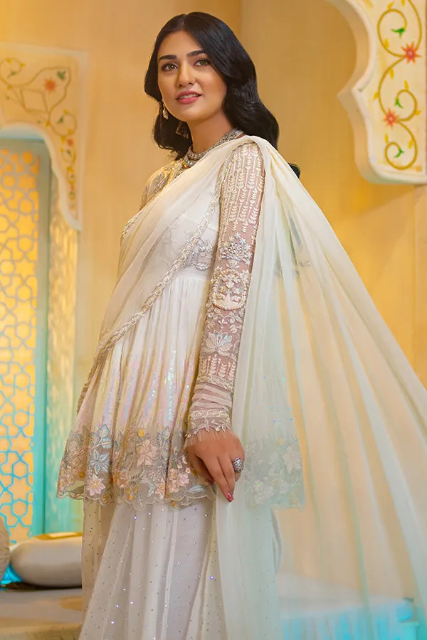Pakistani Wedding Dress in Frock and Sharara Style