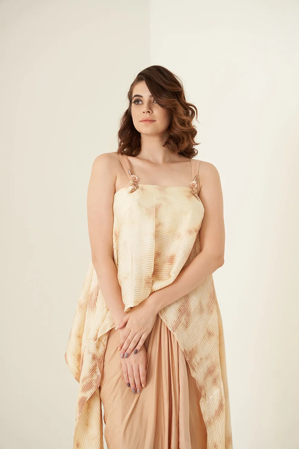 Peach Skirt Set