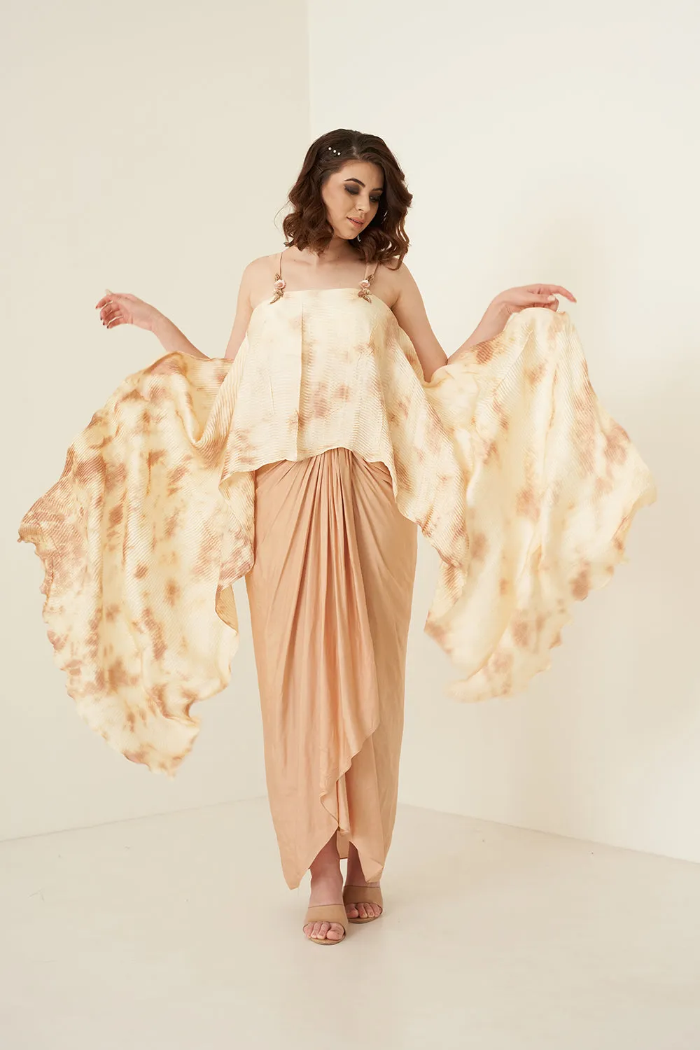 Peach Skirt Set