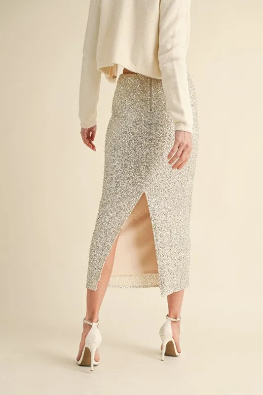 Pennie Sequin Midi Skirt