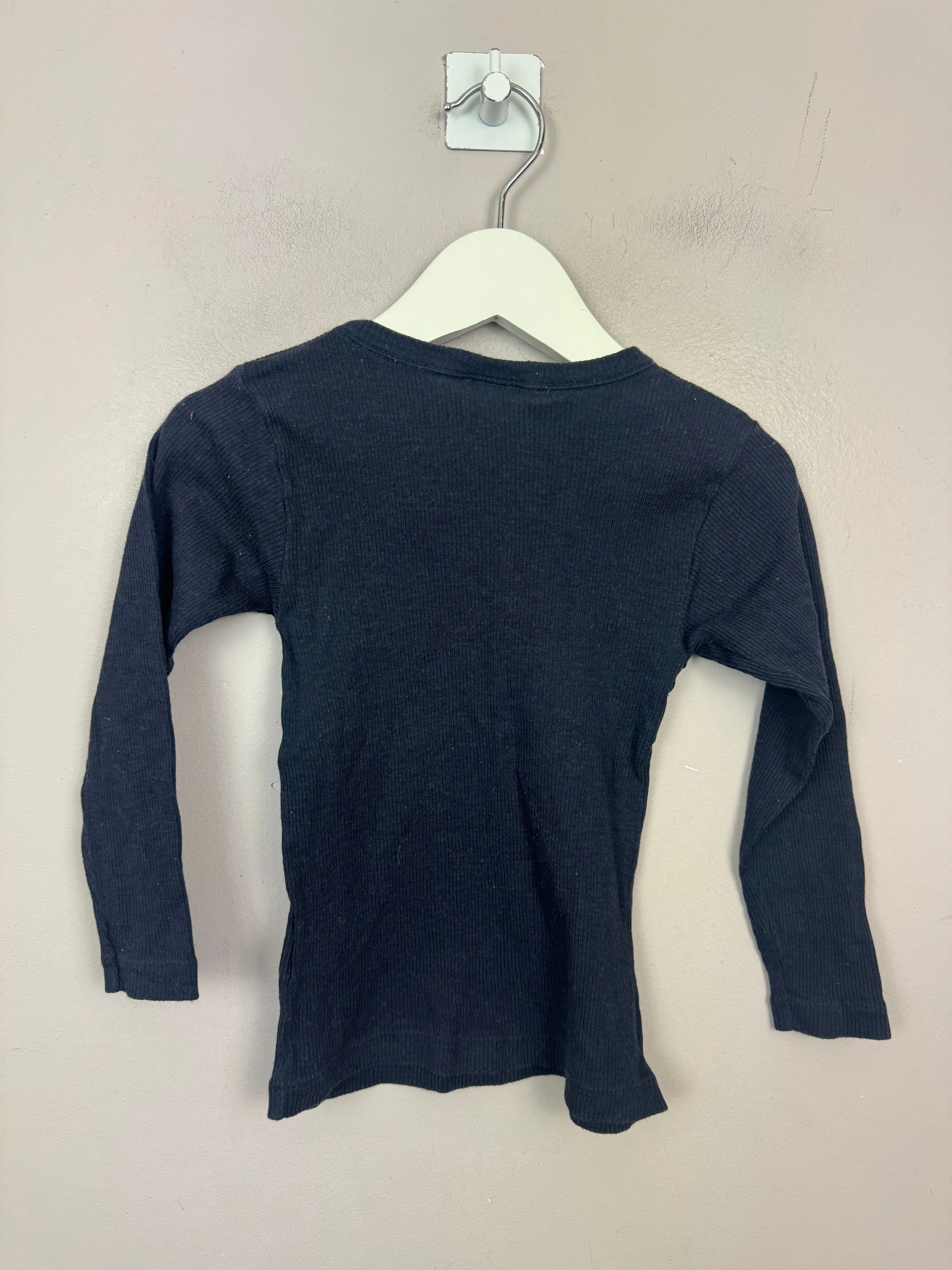 Petit Bateau Navy Ribbed base Layer 4y