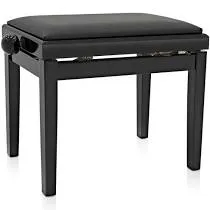Piano Stool Rise & Fall Polished Ebony Stool