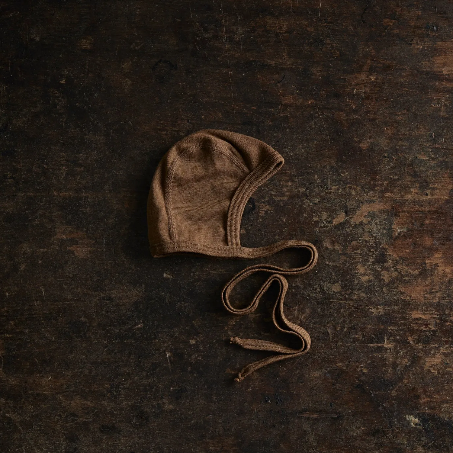 Piculet Baby Bonnet - Merino Wool & Silk - Almond