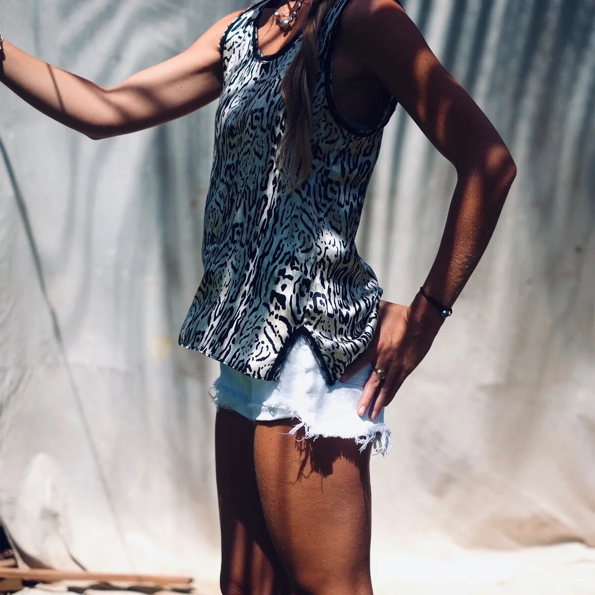 Pine Silk Tank - Animal