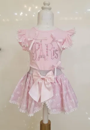 Pink Paris Skort Set