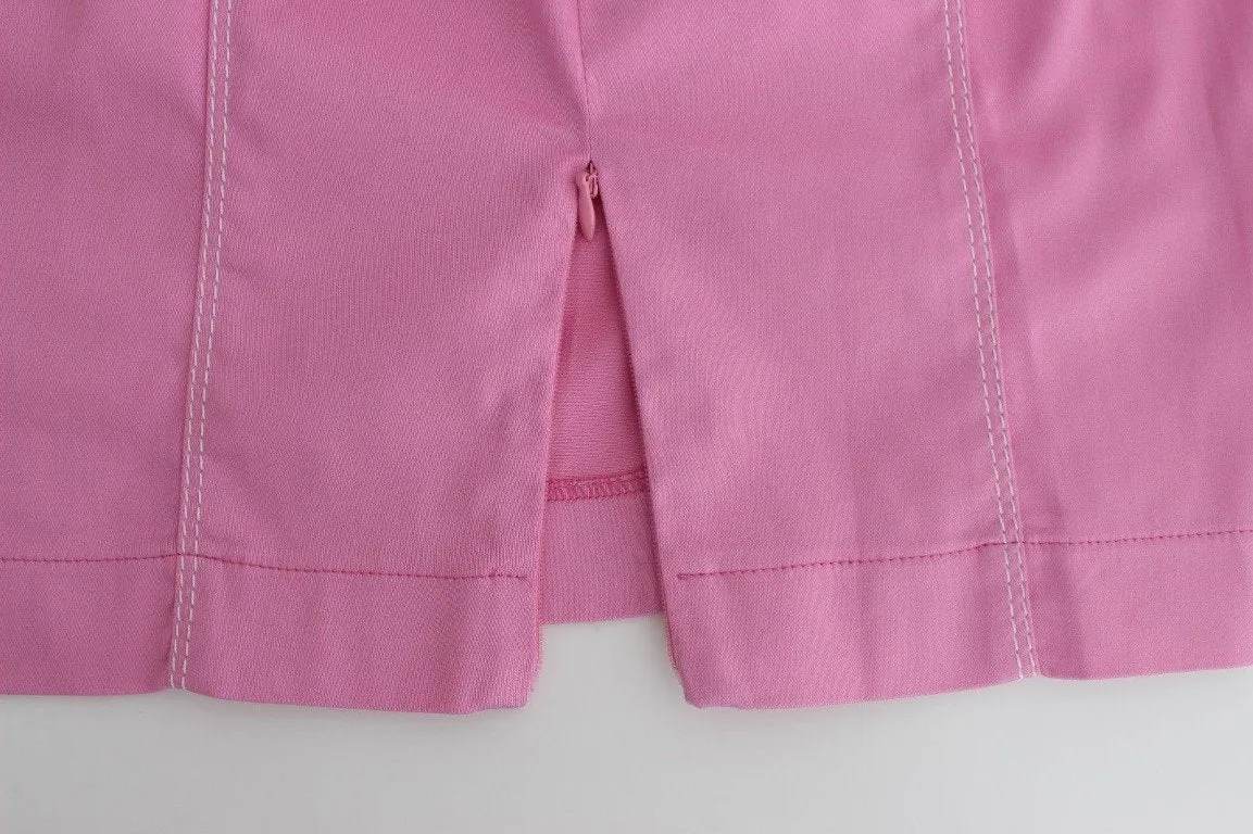 Pink pencil collar dress