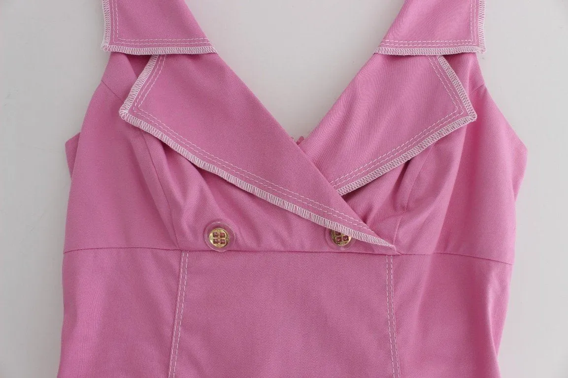 Pink pencil collar dress