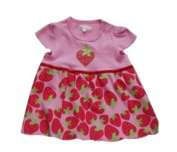 Pitter Patter Strawberries & Stripes Two Piece Outfit