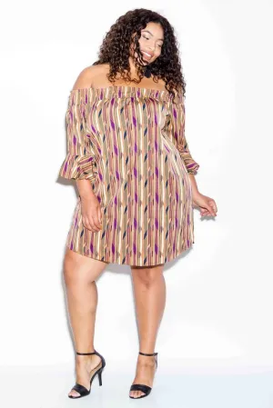 Plus Size Dashiki Sexy Off Shoulder Dress