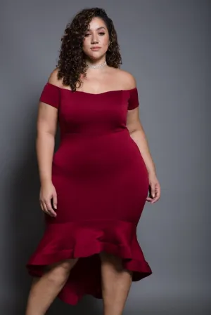 Plus Size Sweetheart Mermaid Maxi Bodycon Dress [SALE]