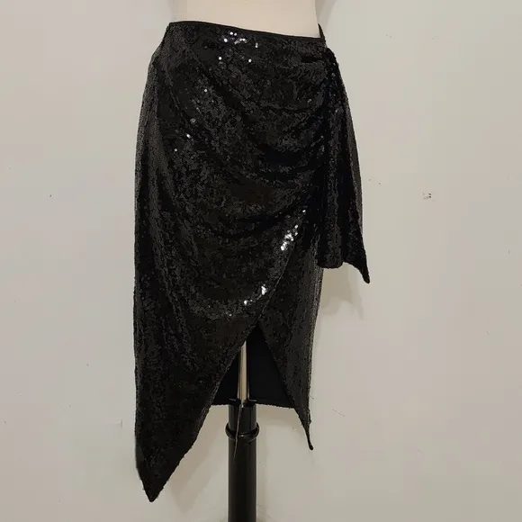 PNKELEPHANT Black Sequin Skirt