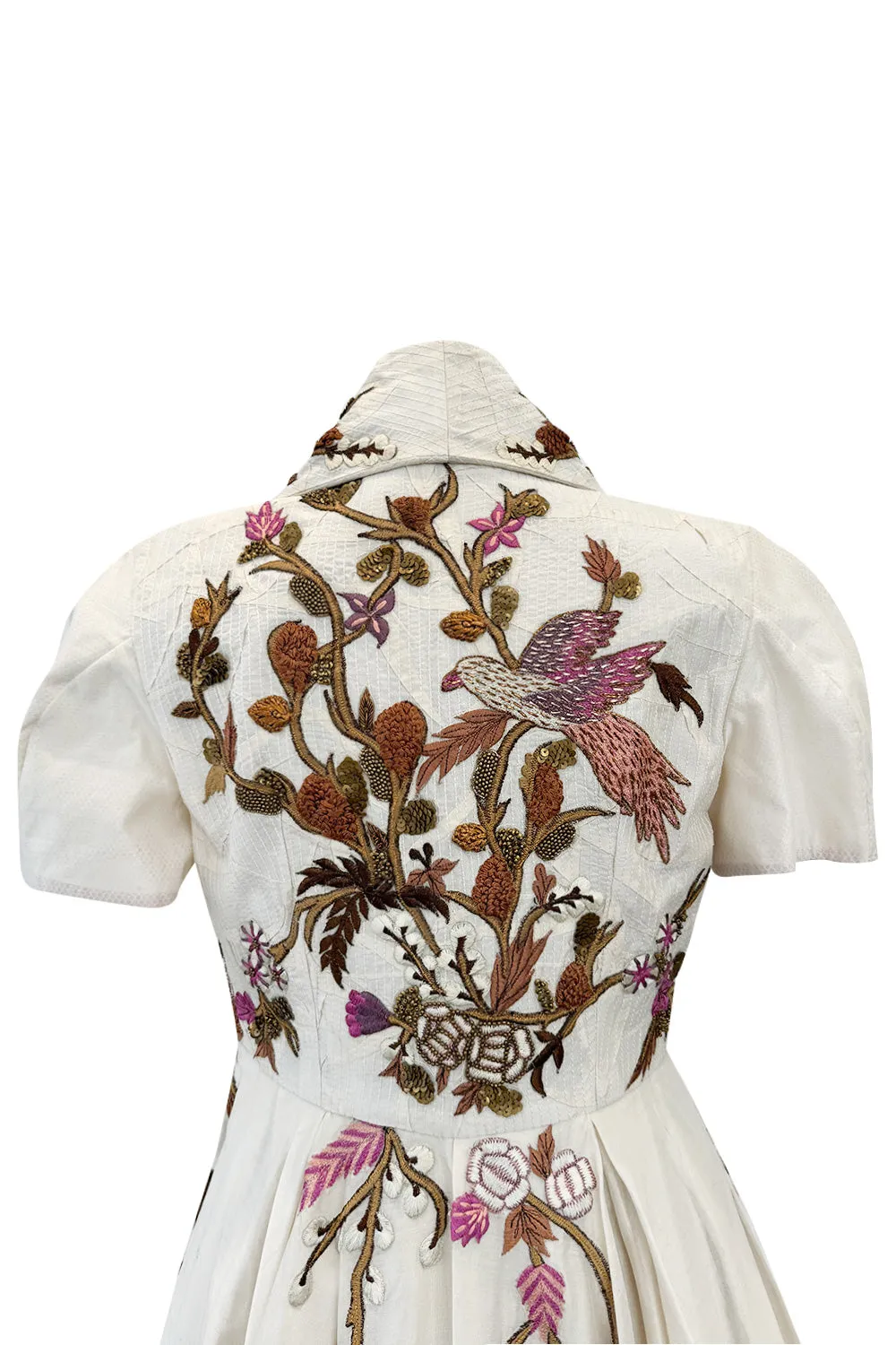 Prettiest Fall 2015 Samant Chauhan Ivory Silk Dress ư Extensive Bead Sequin & Embroidery Work