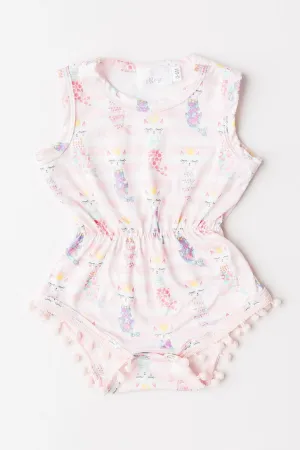 Purr-maid Pom Pom Romper