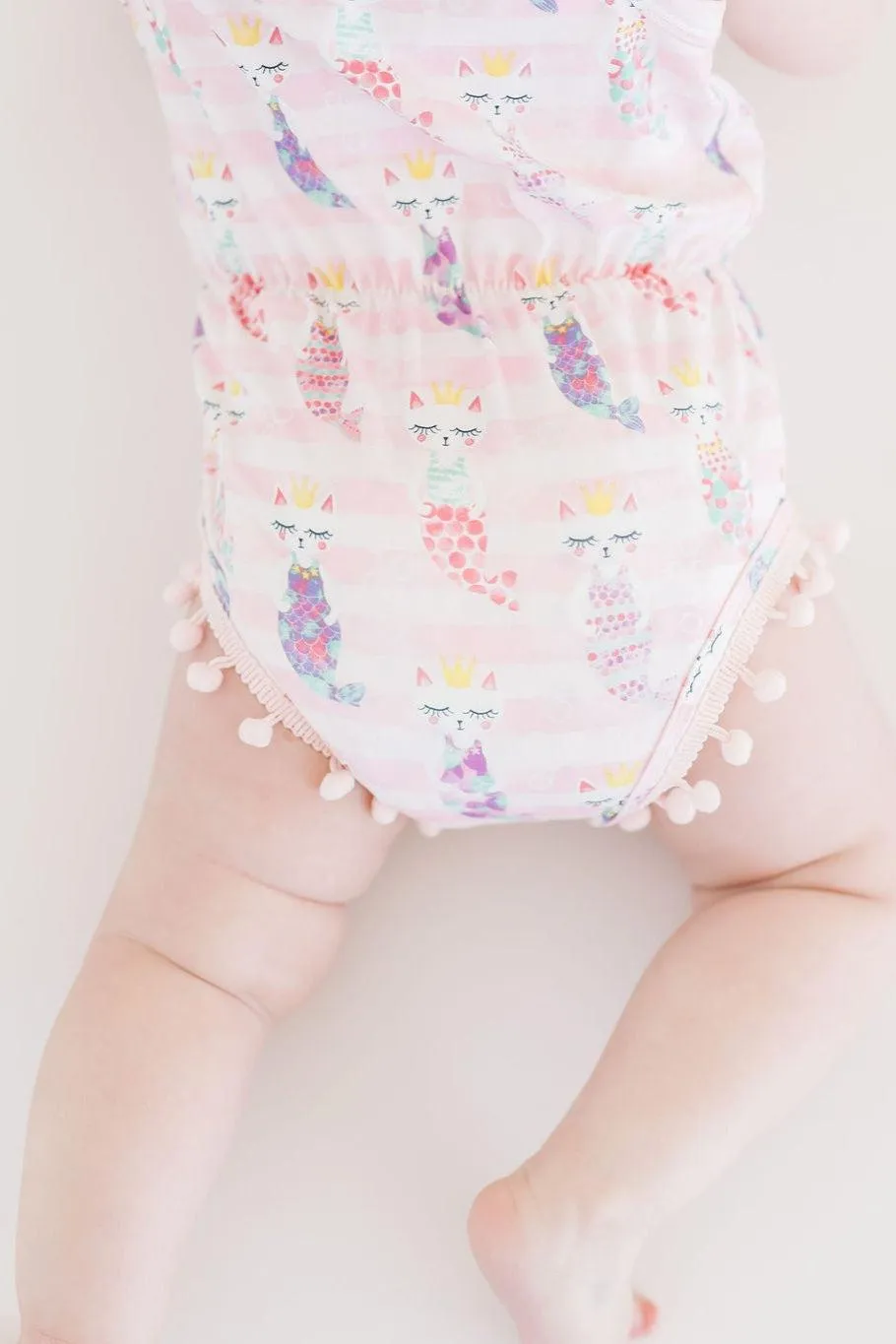 Purr-maid Pom Pom Romper