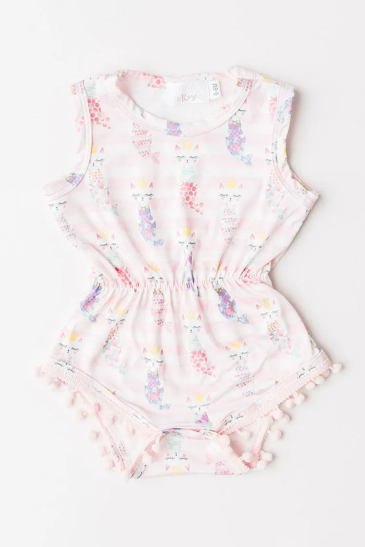 Purr-maid Pom Pom Romper