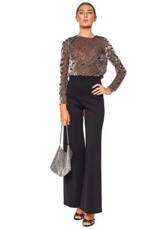 Quinn Luna Long Sleeve Burnout Blouse