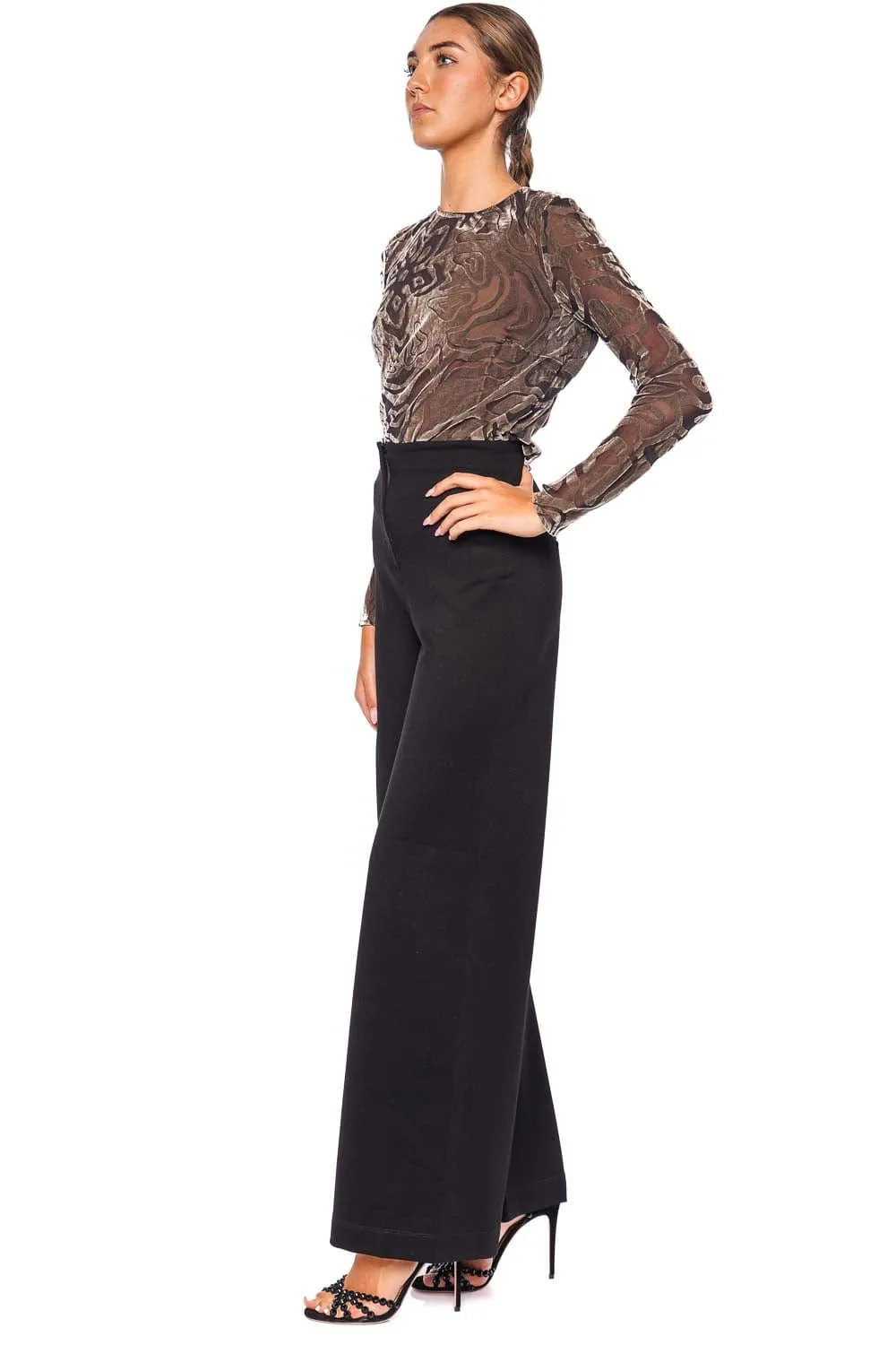 Quinn Luna Long Sleeve Burnout Blouse