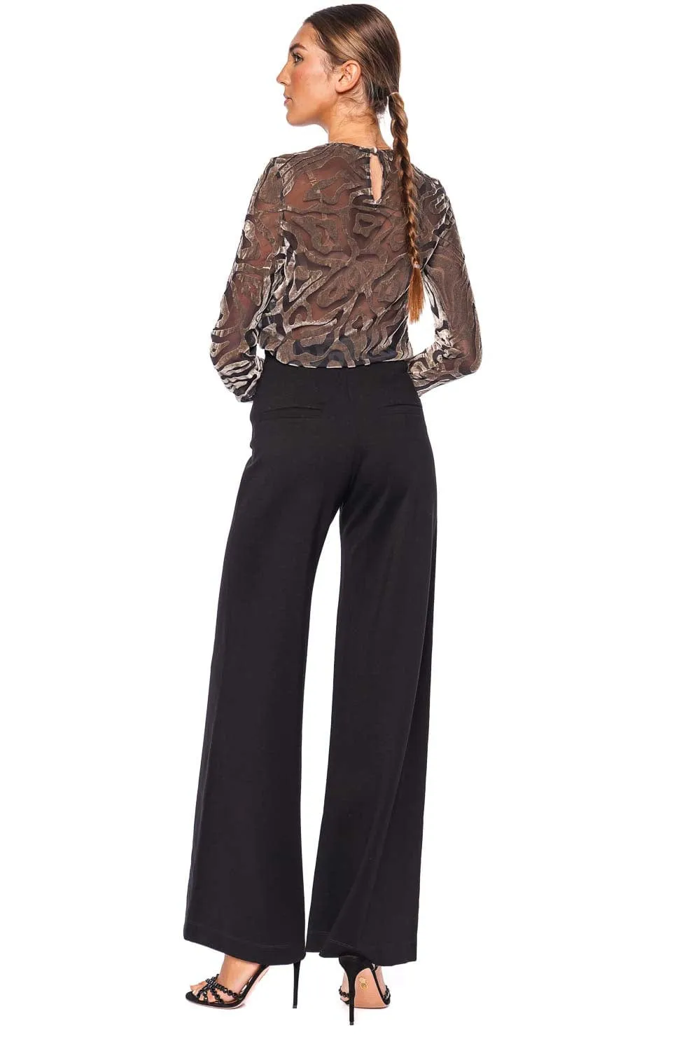Quinn Luna Long Sleeve Burnout Blouse