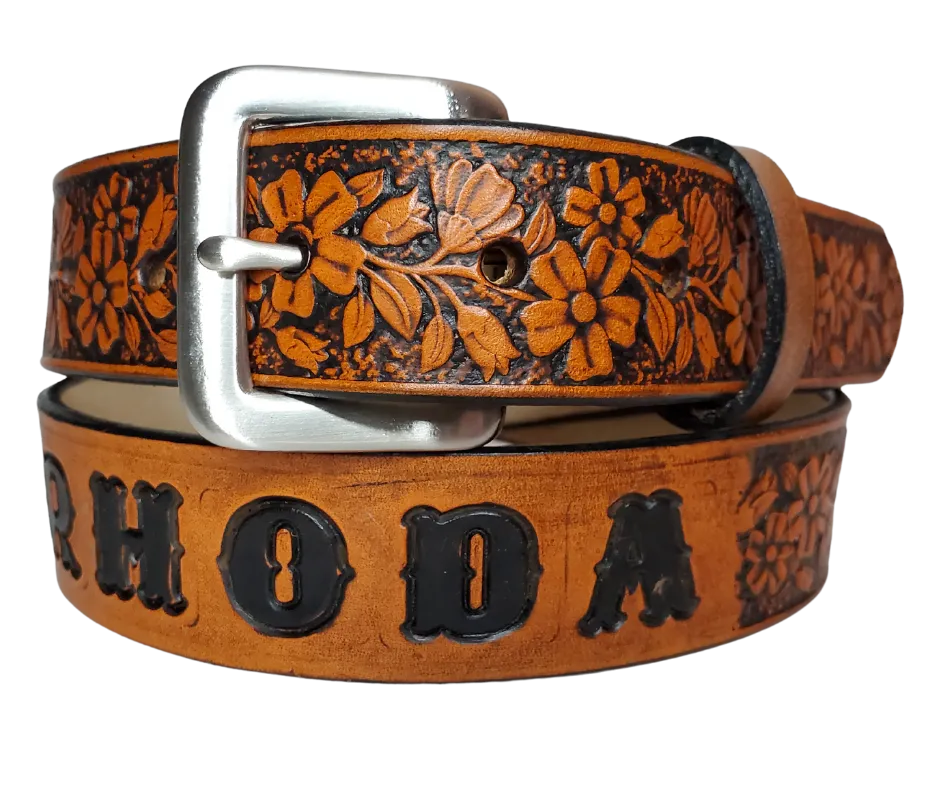 "Lil' Beulah" Leather KIDS/CHILDRENS Name Belt