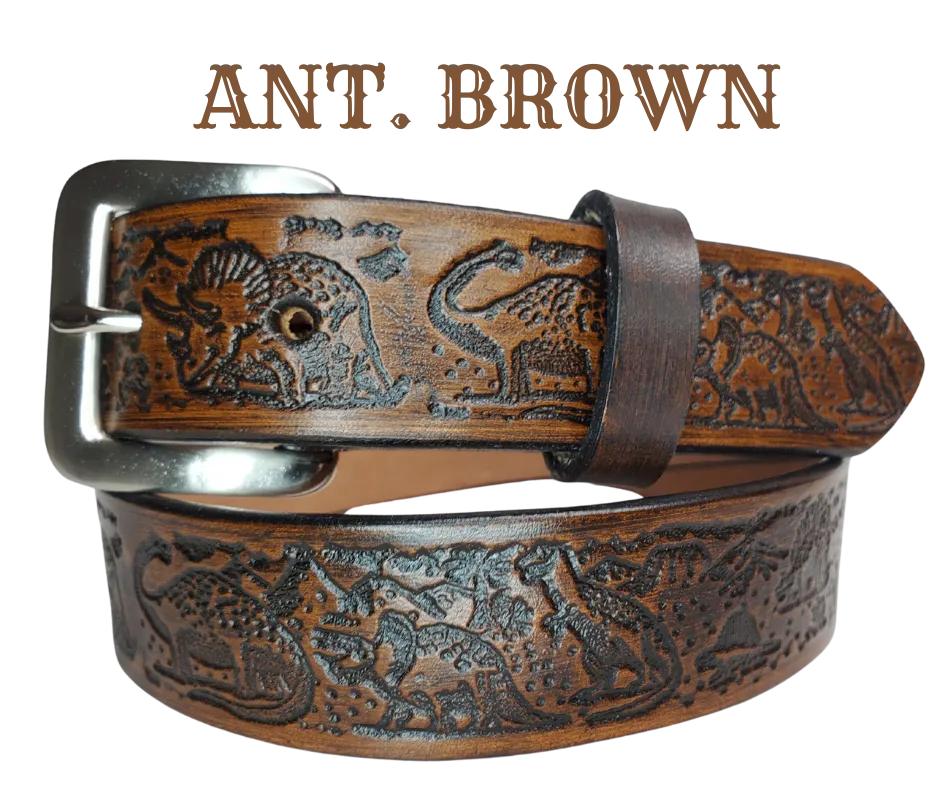 "Lil' Dinosaur" Leather KIDS/CHILDRENS Name Belt