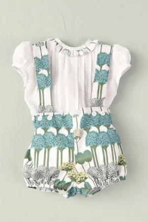 "Romy" Green Floral Top & Jam Pants