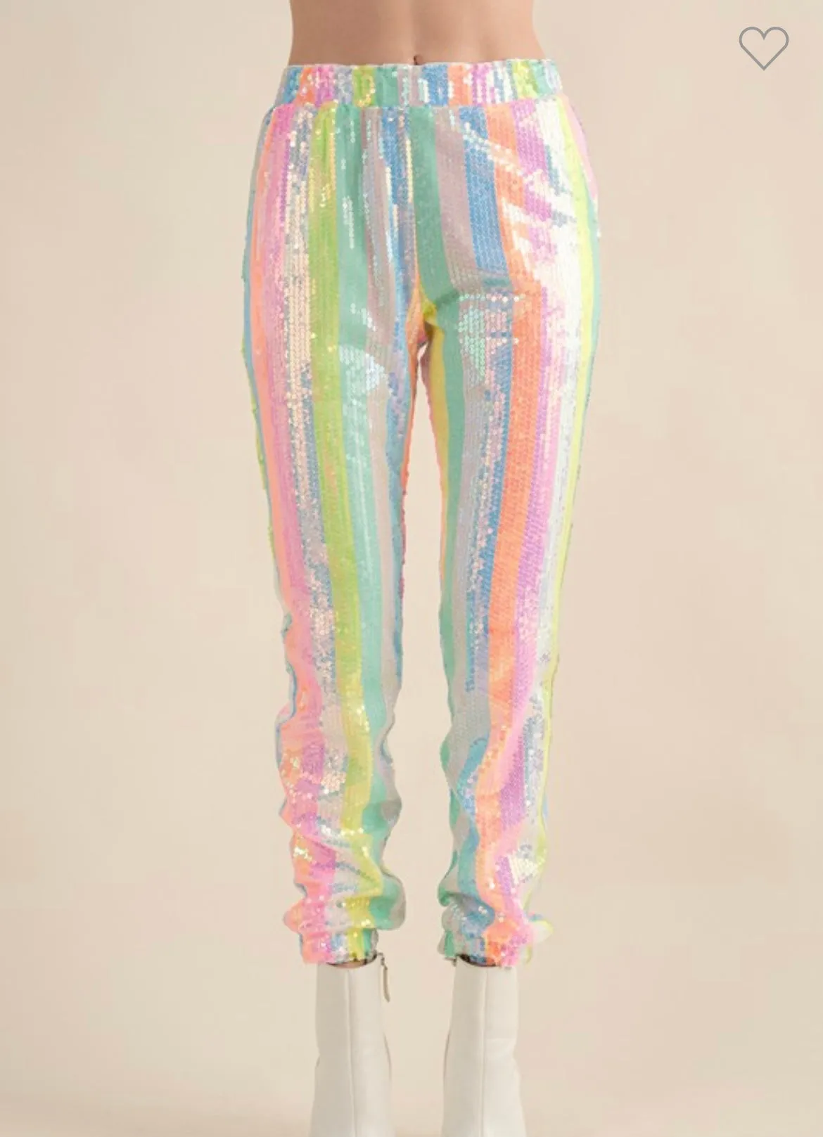 Rainbow Festival Sequin joggers