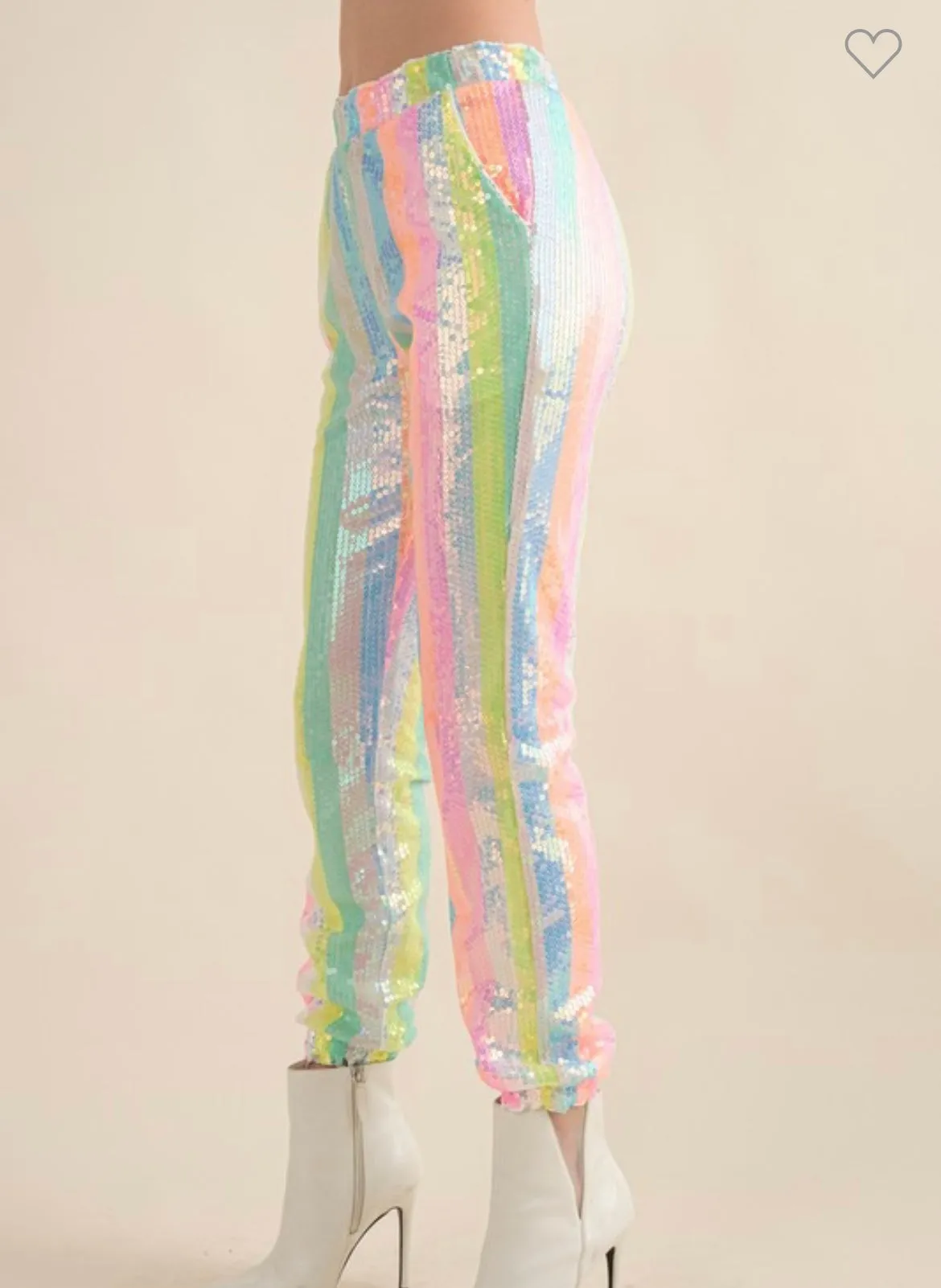 Rainbow Festival Sequin joggers