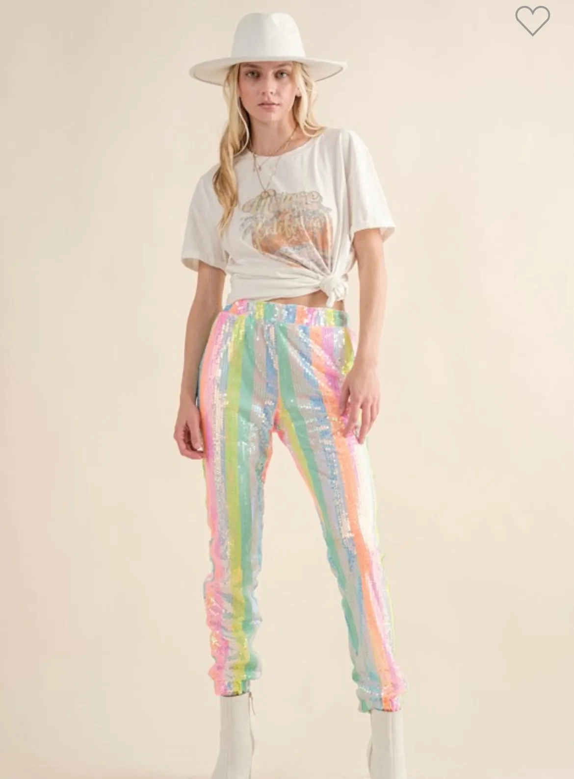 Rainbow Festival Sequin joggers