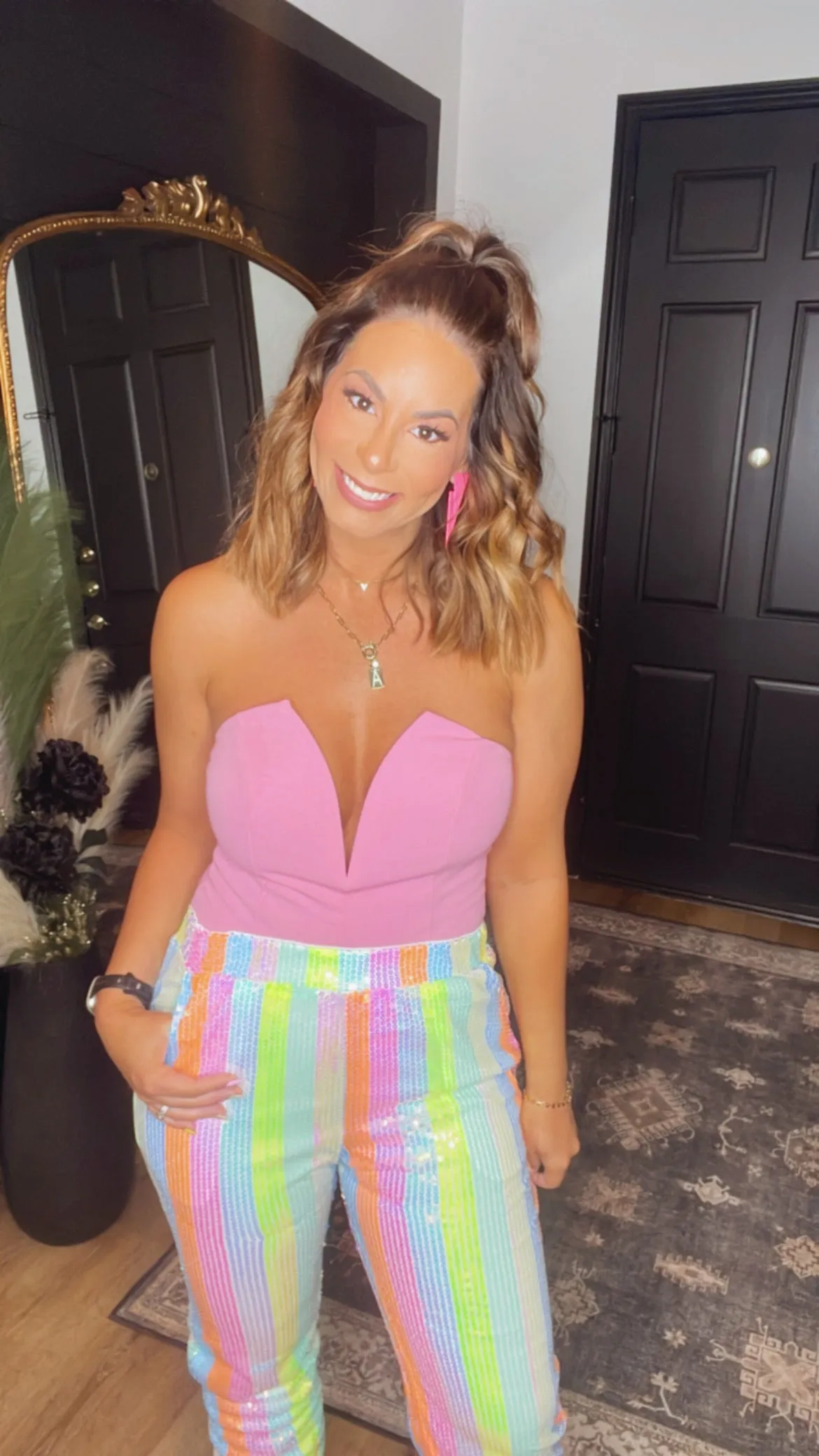 Rainbow Festival Sequin joggers