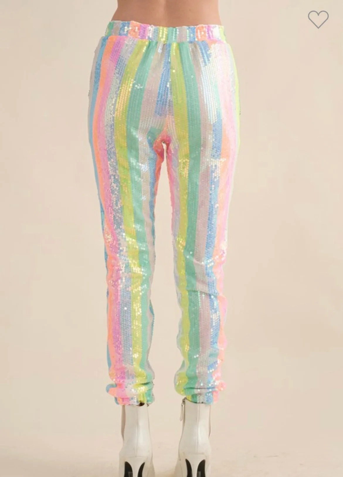 Rainbow Festival Sequin joggers