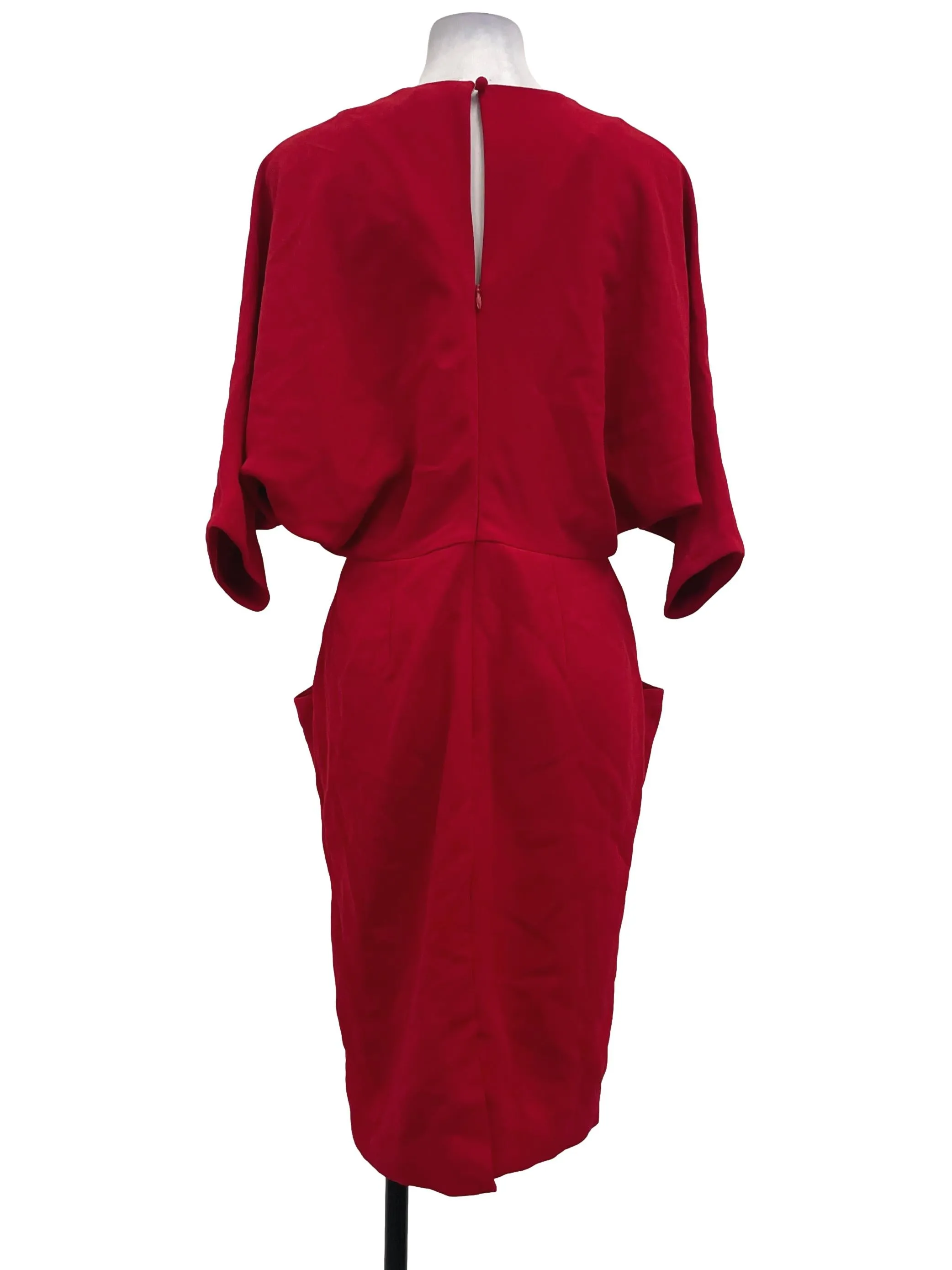 Red Peplum Shift Dress