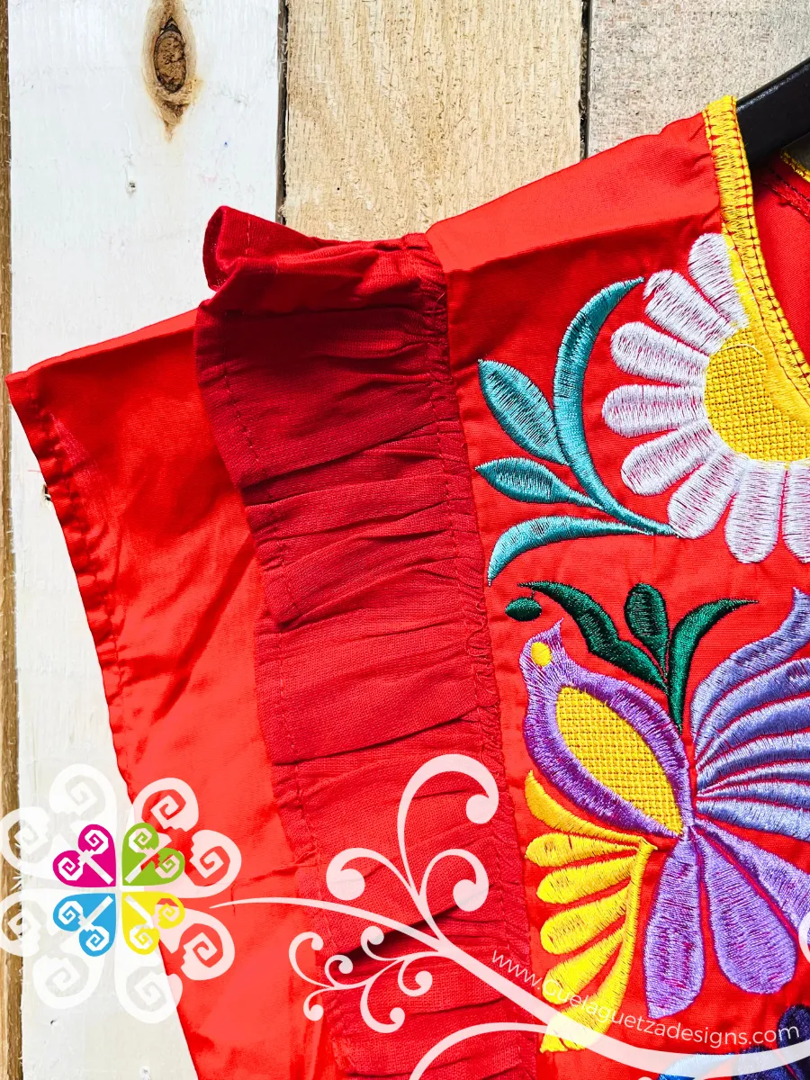 Red Tehuana Bonita Dress