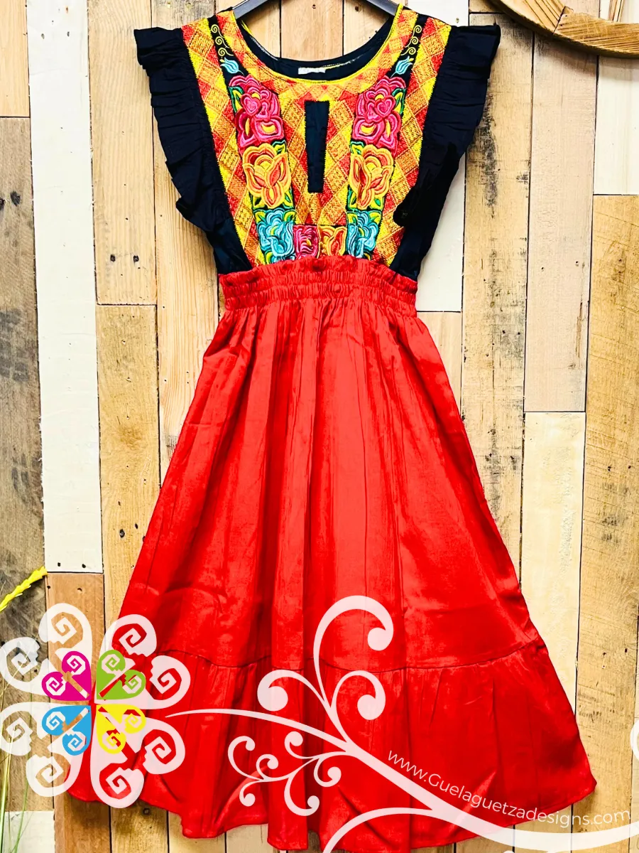 Red Tehuana Bonita Dress
