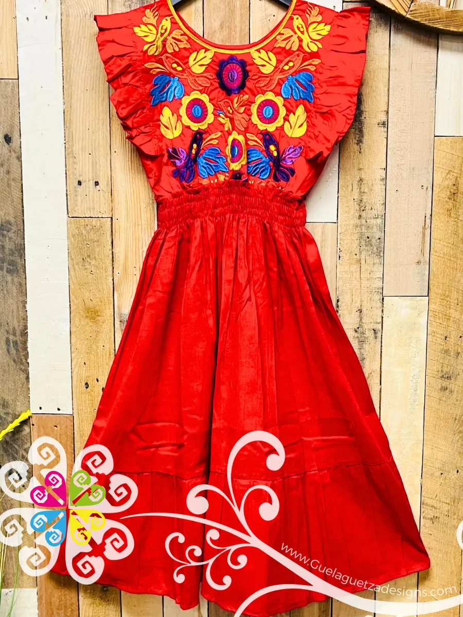 Red Tehuana Bonita Dress