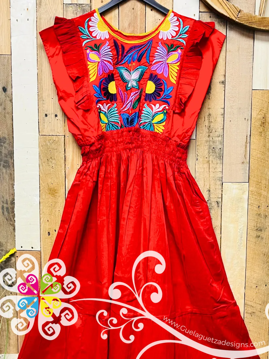 Red Tehuana Bonita Dress