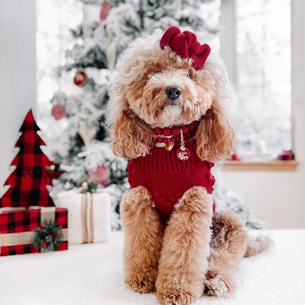 Red Velvet Dog Sweater