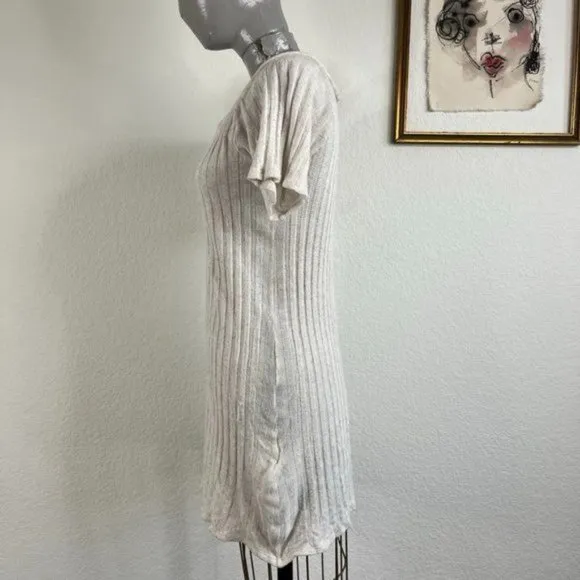 Reformation Portland Dress Ribbed Off the Shoulder