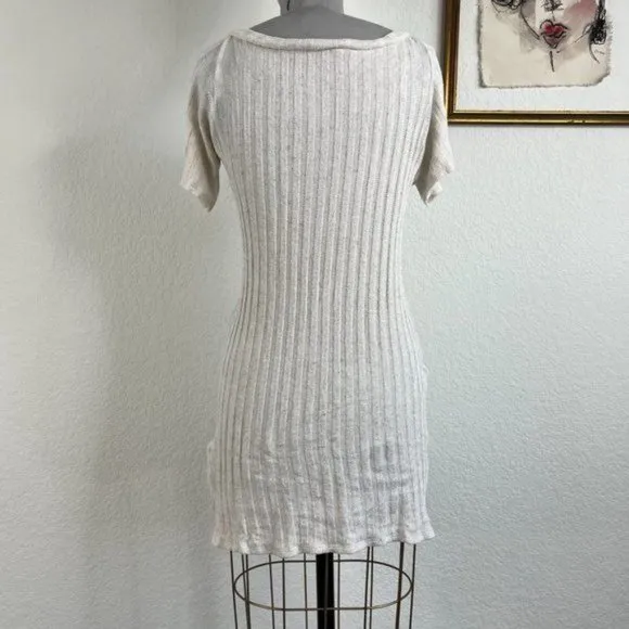 Reformation Portland Dress Ribbed Off the Shoulder